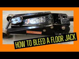 how to properly bleed a floor jack