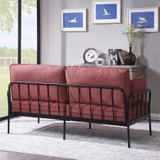 loveseat sofa couch rustic upholstered