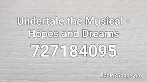 Roblox undertale music ids check description for codes. Undertale The Musical Hopes And Dreams Roblox Id Roblox Music Codes