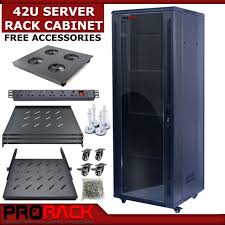 prorack 42u server rack cabinet for