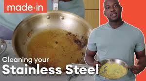 properly clean stainless steel pans