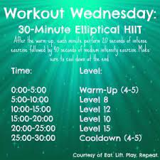 30 minute ellipticl hiit eat lift
