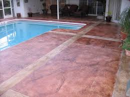 Slippery Stamped Concrete Near Pools