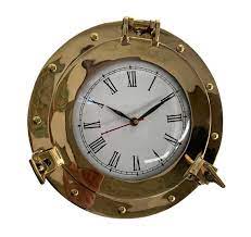 Marine Brass Ship Porthole Clock