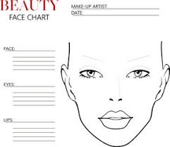 face chart makeup vector images over 330
