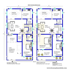 Vastu West Facing House Plan Duplex