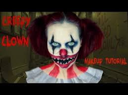 creepy clown halloween makeup tutorial