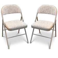 2x chairs strong metal frame fabric