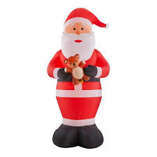 Home accents holiday 7.5 ft. Home Accents Holiday 12 Ft Giant Inflatable Santa With Led Lights 117585 The Home Depot