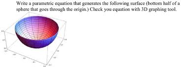 Solved Write A Parametric Equation