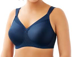 Details About Glamorise Womens Bra Navy Blue Size 38d Full Coverage Wire Free 45 408