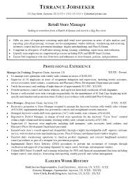    cover letter retail manager   science resume