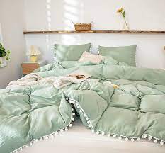bedbay sage green bedding set queen