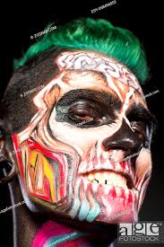 colored zombie makeup dead mask skull