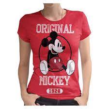 Minnie mouse and tinker bell at shopdisney. T Shirt Femme Disney Original Mickey Rouge Chine Cdiscount Pret A Porter