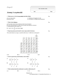 Sprawdzian 3 Atomy I Czasteczki Grupa B | PDF