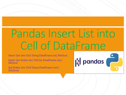 pandas insert list into cell of