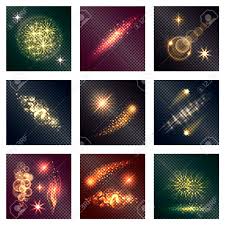Different Color Lighting Effects Nine Shiny Icons