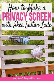 Deck Privacy Screen With Ikea Sultan Lade