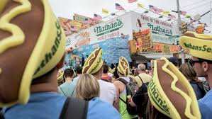 The goat joey chestnut's most memorable nathan's hot dog eating contests chestnut has won 13 titles in 14 years and set the world record last year by eating 75 hot dogs in the contest. Nathan S Hot Dog Contest Shocker Down Goes Chestnut Cnn