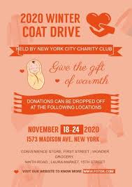 Winter Coat Donation Poster Template