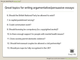 top     persuasive essay topics argument essays topics for high     Kibin
