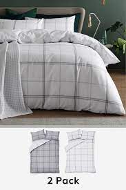 2 Pack Reversible Duvet Cover And