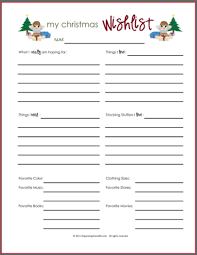 Wish Lists Printables For Boys Girls Everyone