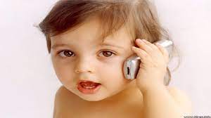 Very Cute Baby On Mobile ...