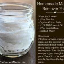 homemade makeup remover pads coconut mama