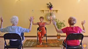 chair yoga for seniors reduce pain and