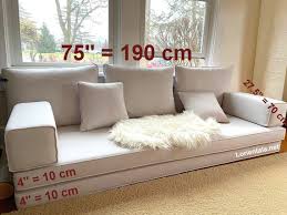 Buy Linen Fabric Floor Seating Sofa Off