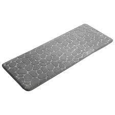 bath rug 18 in x 48 in light gray