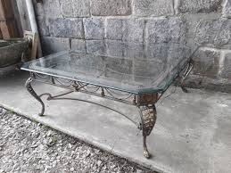 large wrought iron coffee table with