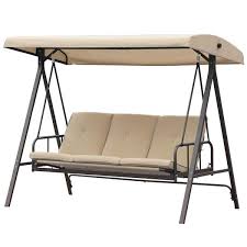 Aoodor 3 Seat Patio Swing With Canopy