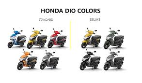 2019 Honda Dio Colors Red Yellow Blue Orange Grey