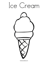 How to draw ice cream. Ice Cream Coloring Page Twisty Noodle