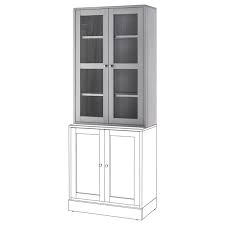 The sequel, white cottage chic: Havsta Glass Door Cabinet Gray 31 7 8x13 3 4x48 3 8 Ikea