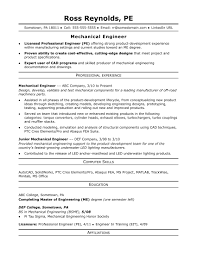 Sample Resume For A Midlevel Mechanical Engineer Monster Com