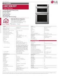 Resetting the sensor can unlock the oven. Lg Lwc3063st Specification Manualzz