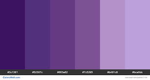 Get these hex color codes for the best neon hues. Purple Colors Palette Hex Colors 3c1361 52307c 663a82 7c5295 B491c8 Bca0dc Brand Origin Hex Color Palette Purple Color Palettes Purple Color Code