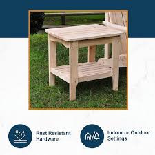 Rectangular Wood Outdoor Side Table