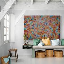 Large Bright Painting Orange Abstract