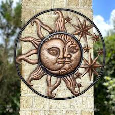 Sun Moon Sculptures Decor Statue