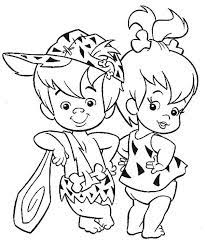 These alphabet coloring sheets will help little ones identify uppercase and lowercase versions of each letter. Pebbles And Bamm Bamm Ruble Posing In The Flintstones Coloring Page Coloring Sun