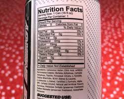 raze energy drink nutrition facts