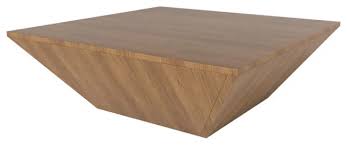 Modern Wood Large Square Coffee Table