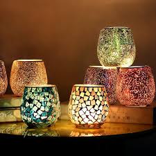 Color Glass Candle Holder Colorful
