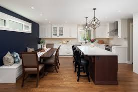 two tone transitional kitchen design