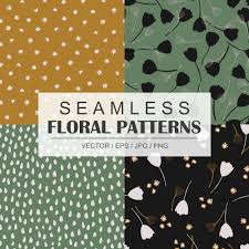 set of modern seamless fl patterns